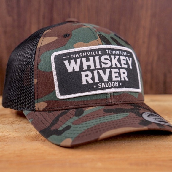 None Other - The classics whiskey River saloon Nashville Tennessee camouflage SnapBack hat